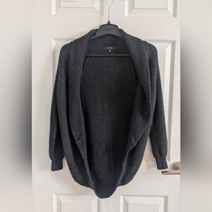 Aritzia Talula Dark Grey Shawl Collar Cocoon Cardigan Lambswool Cashmere XS